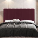 Ver imagem 2 de Kit Cabeceira e Baú Cama Box Queen Size Cora 160cm Suede Bordô - Desk Design