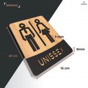 Ver imagem 3 de Placa para Banheiro Plaquinha Unissex Cor Preto