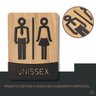 Placa para Banheiro Plaquinha Unissex Cor Preto - 2