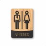 Placa para Banheiro Plaquinha Unissex Cor Preto - 1