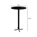 Ver imagem 2 de Conjunto Bistrô Mesa com 2 Banquetas Altas Morumbi Preto e Tampo Preto - Cor: Preto