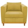 Kit Sofá 2 Lugares Poltrona Europa Suede Amarelo - 3