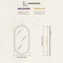 Ver mais imagens de Espelho Decorativo Oval 90x45 cm em MDF