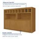 Ver imagem 6 de Cozinha 8 Peças Imperatriz Gourmet Ripado 100% MDF Marrom/Freijó/Off-White