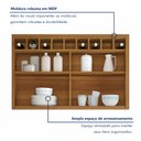 Ver imagem 7 de Cozinha 8 Peças Imperatriz Gourmet Ripado 100% MDF Marrom/Freijó/Off-White