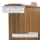Ver imagem 3 de Cozinha 8 Peças Imperatriz Gourmet Ripado 100% MDF Marrom/Freijó/Grafite