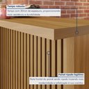 Ver imagem 3 de Cozinha 9 Peças Imperatriz Gourmet Ripado Canto 100% MDF Marrom/Freijó/Off-White