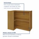 Ver mais imagens de Cozinha 9 Peças Imperatriz Gourmet Ripado Canto 100% MDF Marrom/Freijó/Off-White