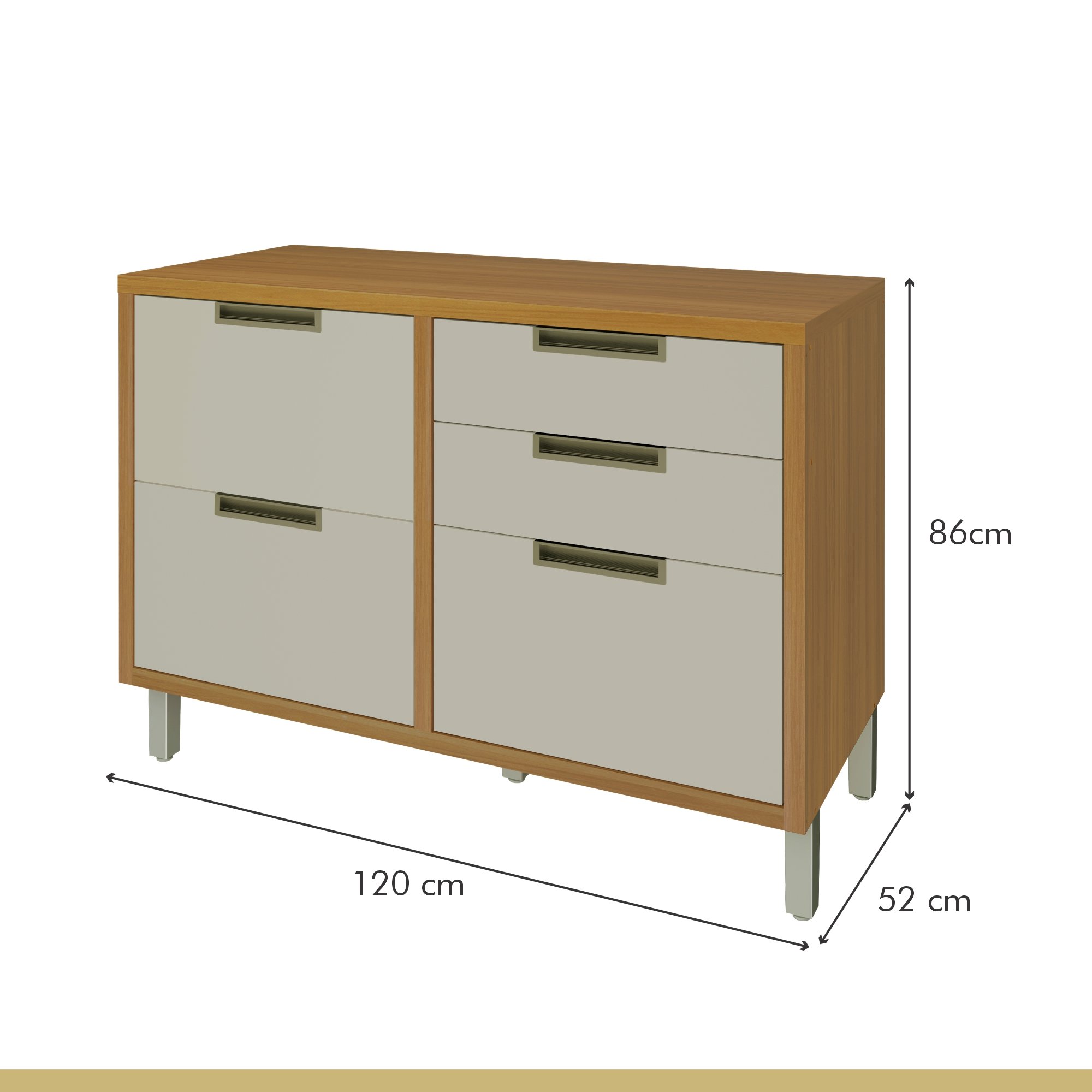 Cozinha 9 Peças Imperatriz Gourmet Ripado Canto  100% Mdf - 8