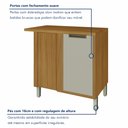 Ver imagem 7 de Cozinha 9 Peças Imperatriz Gourmet Ripado Canto 100% MDF Marrom/Freijó/Off-White