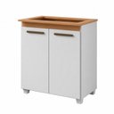 Ver imagem 2 de Balcão para Cooktop 4 Bocas 2 Portas com Tampo em MDF Fox Espresso Móveis