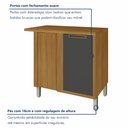 Ver imagem 7 de Cozinha 9 Peças Imperatriz Gourmet Ripado Canto 100% MDF Marrom/Freijó/Grafite