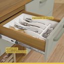 Ver imagem 7 de Cozinha 5 Peças Princesa Gourmet Ripado 100% MDF Marrom/Freijó/Offwhite