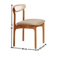 Ver imagem 4 de Mesa de Jantar Kit 6 Cadeiras Madeira Maciça/MDF Monaco Milano/Imbuia Natural/Cinam. Imbuia