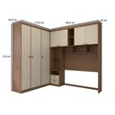 Ver imagem 4 de Guarda-roupa Casal Modulado Fortaleza 7 Portas 4 Gavetas Jatoba/areia - Panorama Móveis