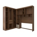 Ver imagem 2 de Guarda-roupa Casal Modulado Fortaleza 7 Portas 4 Gavetas Jatoba/areia - Panorama Móveis
