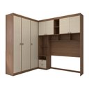 Ver imagem 1 de Guarda-roupa Casal Modulado Fortaleza 7 Portas 4 Gavetas Jatoba/areia - Panorama Móveis