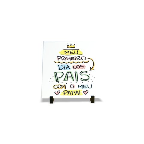 Porta Retrato Dia Dos Pais Decorativo em Azulejo Personalizados