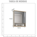 Ver imagem 5 de Espelheira Aqua 56,7cm Estilare ESP4003 Nude/Carvalho