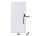 Ver imagem 3 de Porta Pivotante de Alumínio 210 x 100cm com Puxador e Fechadura Digital 30 Esquerda Esquadrias Berga Branco