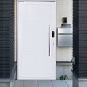 Ver imagem 2 de Porta Pivotante de Alumínio 210 x 100cm com Puxador e Fechadura Digital 30 Esquerda Esquadrias Berga Branco