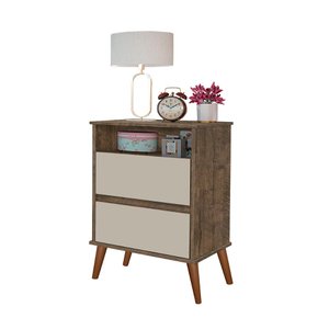 Mesa Cabeceira Onix Cor:canela Off White Mizza Decor