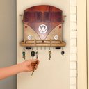 Ver imagem 3 de Quadro Porta-chave Kombi Vintage em Madeira Nobre Artesanal