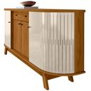 Ver imagem 7 de Balcão Buffet para Sala de Jantar 183cm Mônica M01 Naturale/Off White - Mpozenato