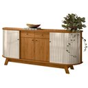 Ver imagem 1 de Balcão Buffet para Sala de Jantar 183cm Mônica M01 Naturale/Off White - Mpozenato