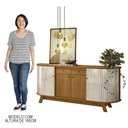 Ver imagem 5 de Balcão Buffet para Sala de Jantar 183cm Mônica M01 Naturale/Off White - Mpozenato