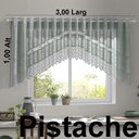 Ver imagem 5 de Cortina Renda Cozinha Cascata 3,00 M X 1,00 Alt Rose: Pistache