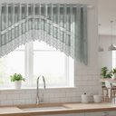 Ver imagem 5 de Cortina Renda Cozinha Cascata 3,00 m X 1,00 Alt Rose: Pistache