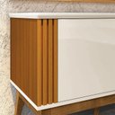 Ver imagem 2 de Rack Com Painel Ripado Para TV 75 Pol Brunt EAX Móveis Off White/Cedro