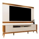 Ver imagem 1 de Rack Com Painel Ripado Para TV 75 Pol Brunt EAX Móveis Off White/Cedro