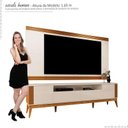 Ver imagem 6 de Rack Com Painel Ripado Para TV 75 Pol Brunt EAX Móveis Off White/Cedro