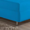 Ver imagem 3 de Jogo de Cama King Nobre 3 Peças Luva de Box 55cm de Altura Malha 100% Algodão - Turquesa