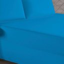 Ver imagem 2 de Jogo de Cama King Nobre 3 Peças Luva de Box 55cm de Altura Malha 100% Algodão - Turquesa