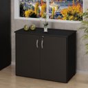 Ver imagem 1 de Armário Para Escritório Multiuso Baixo Fechado 2 Portas 80cm