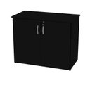 Ver imagem 3 de Armário para Escritório Multiuso Baixo Fechado 2 Portas 80cm Preto