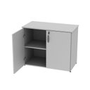 Ver imagem 5 de Armário Multiuso Baixo 2 Portas 80cm Largura em Branco Linha Office