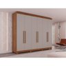 Guarda-roupa Casal 6 Portas 6 Gavetas Órion Premium Salleto Cinamomo/off White - 8