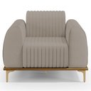 Ver imagem 6 de Kit 2 Poltronas Decorativas Base De Madeira Pés D'Ouro Molino D02 Linho Bege C-107 - Lyam Decor