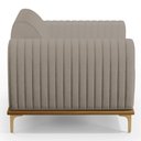 Ver imagem 7 de Kit 2 Poltronas Decorativas Base De Madeira Pés D'Ouro Molino D02 Linho Bege C-107 - Lyam Decor