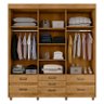 Guarda Roupa Casal E37020 com Cômoda 8000 Freijó Flex - Araplac - 4
