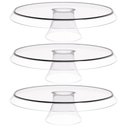 Ver imagem 1 de 3 Bases Porta Bolos Tortas Doces 30cm com Pé Transparente Glassy Crippa