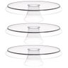3 Bases Porta Bolos Tortas Doces 30cm com Pé Transparente Glassy Crippa - 1