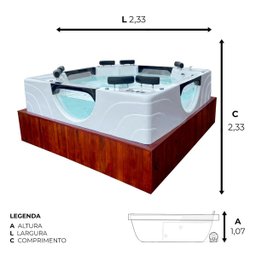 Spa Quadrado Elyte Luxo Completo com Hidro - 2