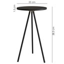 Ver imagem 3 de Mesa Lateral Sala de Estar 35 Cm 27942 Preto Artesano