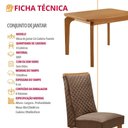 Ver imagem 6 de Mesa de Jantar Liz 4 Lugares Retangular MDF Laminado 120cm com 4 Cadeiras Yasmin Moderna