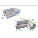 Ver imagem 4 de Sofá de Canto Sfc_ma 02 que Se Transforma em Sofá Cama de Casal Resistente e Confortável Sued Cinza
